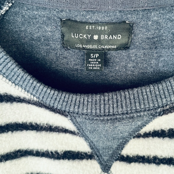 Lucky Brand Women's Brushed Stripe Sweatshirt - Picture 4 of 7